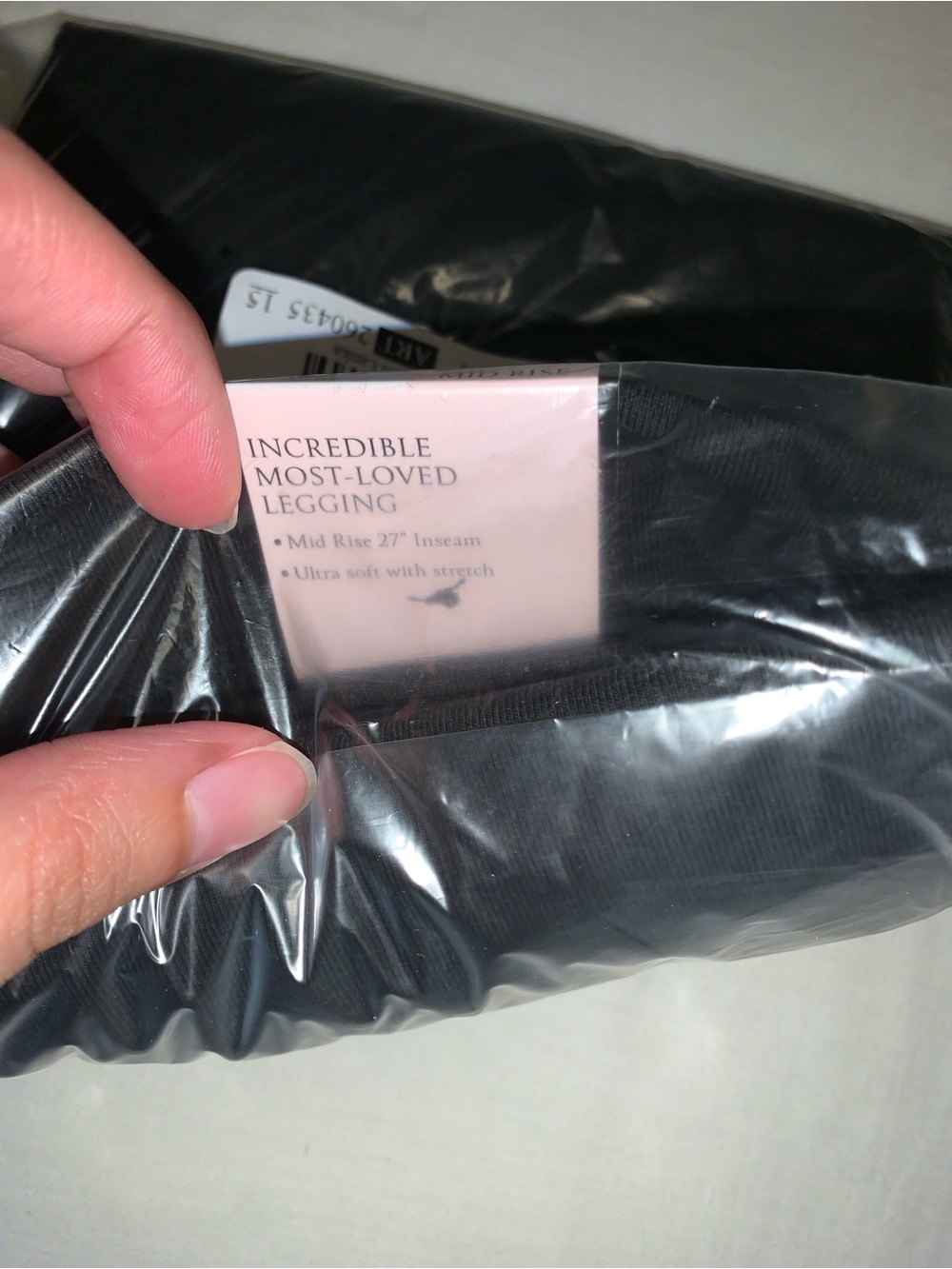 Victoria's Secret Black Fold-Over Band Leggings - Picture 3 of 3